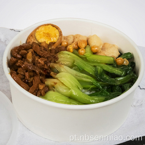 Tigela de papel de sopa quente tigela recipiente de comida descartável